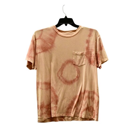 Men's GAP Orange Custom Bleach Dye Front Pocket T-shirt L - Picture 1 of 6